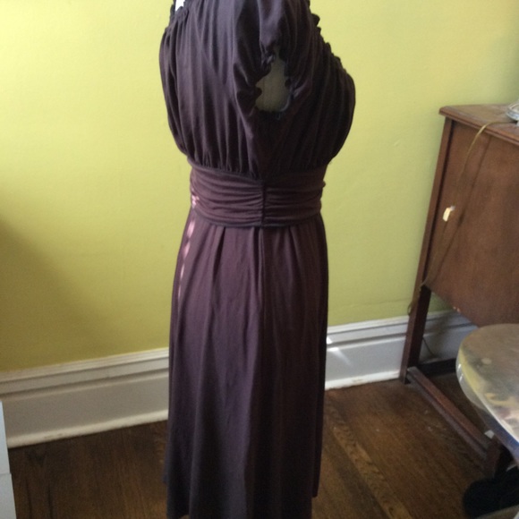 Max Studio Cute Deep Chocolate Brown Cap Dress S - Picture 5 of 12